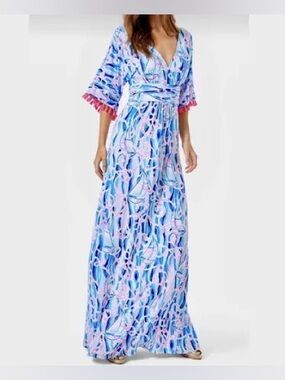 chinese dress ladies Lilly Pulitzer Pearce Maxi Dress Multi Sunshine Vibes LG at Amazon Women's  Clothing store